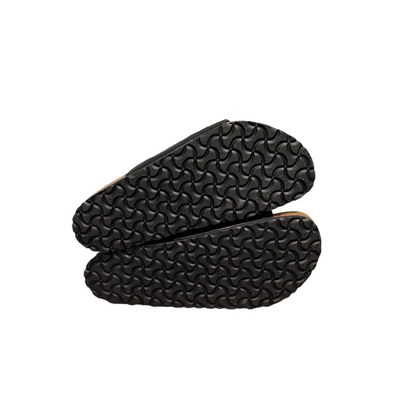 Birkenstock Black Leather Strappy Comfort Soft Footbed Sandals Women Size 10 - Picture 5 of 5